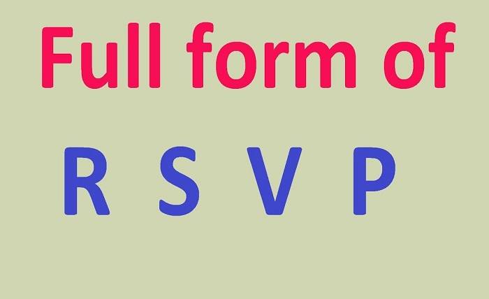 What Is RSVP Full Form In English 